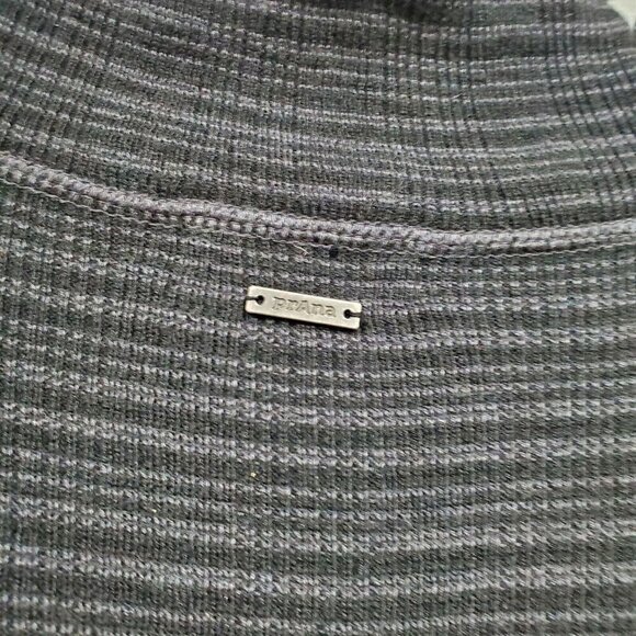 PrAna Women's Coal Kelland Turtleneck Wool-Blend Sweater Dress Black Stripe Sz M - Picture 12 of 16